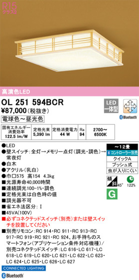 ODELIC ǥå 󥰥饤 OL251594BCR ᥤ̿