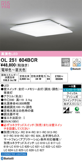 ODELIC ǥå 󥰥饤 OL251604BCR ᥤ̿