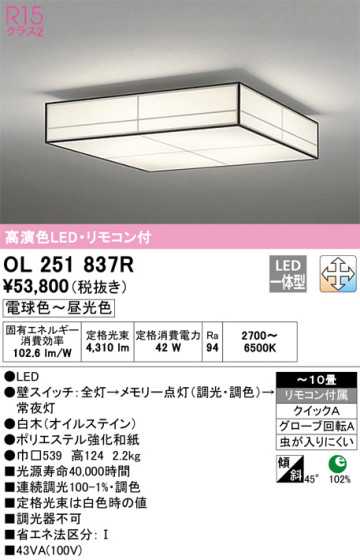 ODELIC ǥå 󥰥饤 OL251837R ᥤ̿