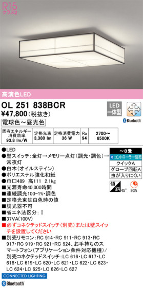 ODELIC ǥå 󥰥饤 OL251838BCR ᥤ̿