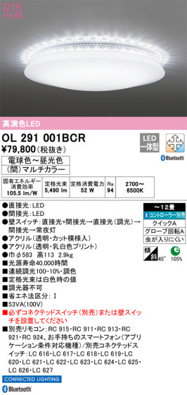 ODELIC ǥå 󥰥饤 OL291001BCR ᥤ̿