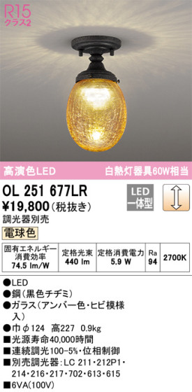 ODELIC ǥå 󥰥饤 OL251677LR ᥤ̿