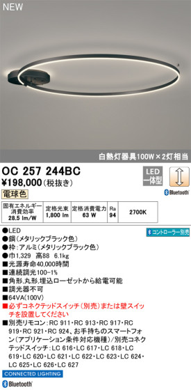 ODELIC ǥå LED ǥꥢ OC257244BC ᥤ̿