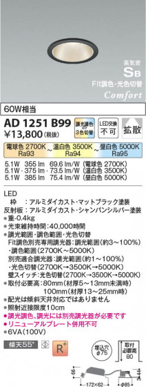 β | Koizumi ߾ ⵤ̩SB饤 AD1251B99