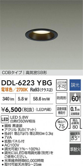 ʼ̿ | DAIKO ŵ LED饤 DDL-6223YBG