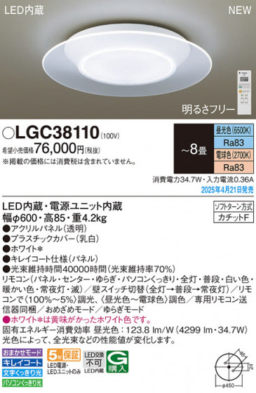 Panasonic ������󥰥饤�� LGC38110 �ᥤ��̿�