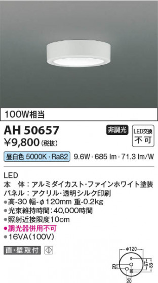 ���β��� Koizumi �������߾��� LED����������� AH50657