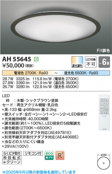 ���β��� Koizumi �������߾��� LED������� AH55645