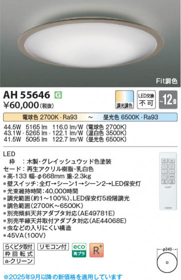 ���β��� Koizumi �������߾��� LED������� AH55646