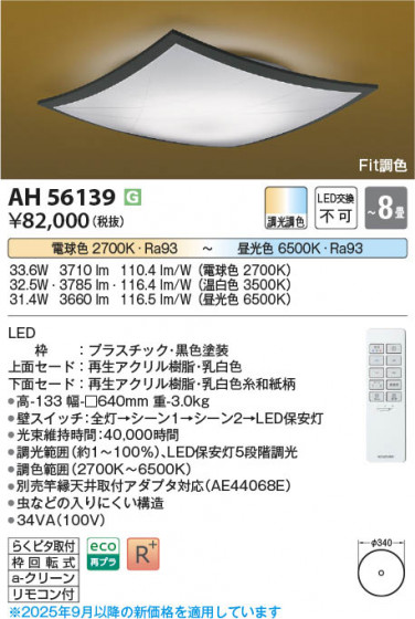 ���β��� Koizumi �������߾��� LED����������� AH56139