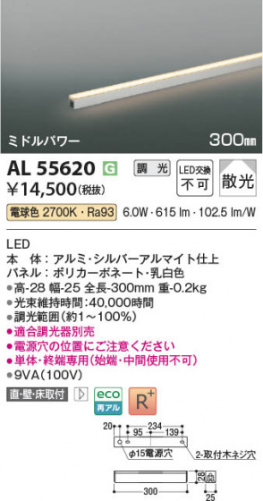���β��� Koizumi �������߾��� LED���ܾ��� AL55620