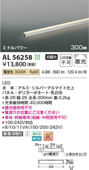 ���β��� Koizumi �������߾��� LED���ܾ��� AL56258