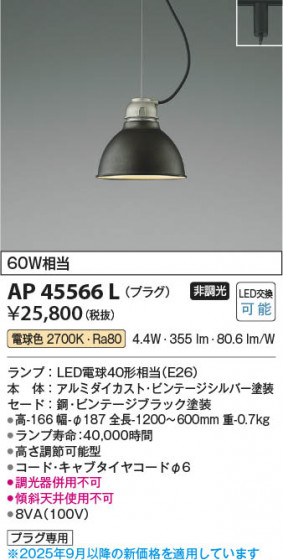 ���β��� Koizumi �������߾��� LED�ڥ����� AP45566L