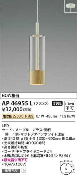 ���β��� Koizumi �������߾��� LED�ڥ����� AP46955L