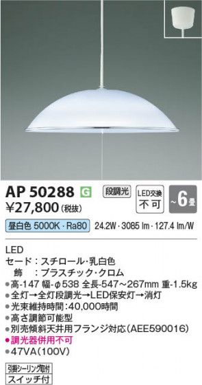 ���β��� Koizumi �������߾��� LED�ڥ����� AP50288