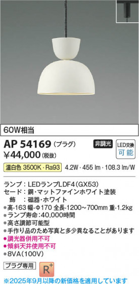 ���β��� Koizumi �������߾��� LED�ڥ����� AP54169