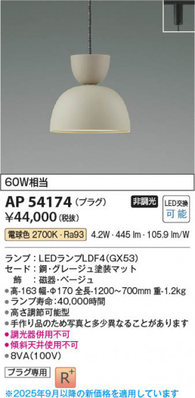 ���β��� Koizumi �������߾��� LED�ڥ����� AP54174