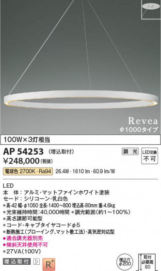 ���β��� Koizumi �������߾��� LED�ڥ����� AP54253