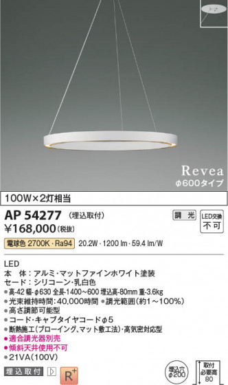 ���β��� Koizumi �������߾��� LED�ڥ����� AP54277