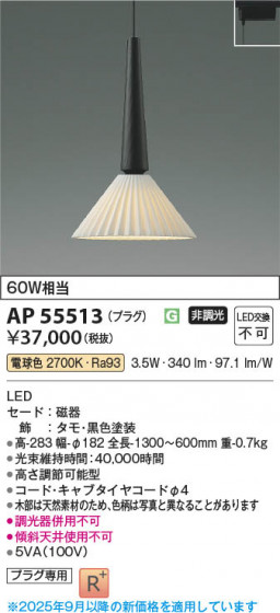���β��� Koizumi �������߾��� LED�ڥ����� AP55513
