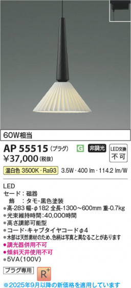 ���β��� Koizumi �������߾��� LED�ڥ����� AP55515