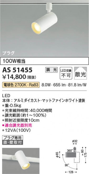 ���β��� Koizumi �������߾��� LED���ݥåȥ饤�� AS51455