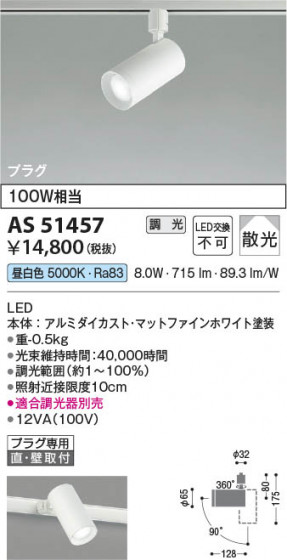 ���β��� Koizumi �������߾��� LED���ݥåȥ饤�� AS51457