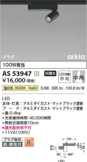 ���β��� Koizumi �������߾��� LED���ݥåȥ饤�� AS53947