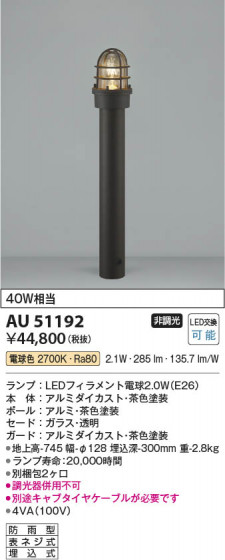 ���β��� Koizumi �������߾��� LED�����ǥ�饤�� AU51192
