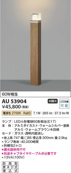 ���β��� Koizumi �������߾��� LED�����ǥ�饤�� AU53904