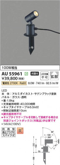 ���β��� Koizumi �������߾��� LED�������ƥꥢ���ѥ������ݥå� AU55961