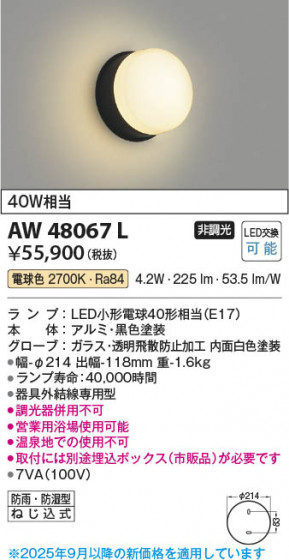 ���β��� Koizumi �������߾��� LED�ɱ��ɼ����֥饱�å� AW48067L