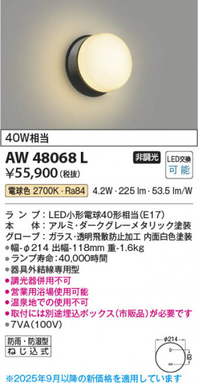 ���β��� Koizumi �������߾��� LED�ɱ��ɼ����֥饱�å� AW48068L
