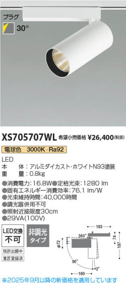 ���β��� Koizumi �������߾��� LED���ݥåȥ饤�� XS705707WL