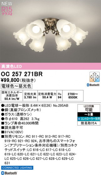 ODELIC �����ǥ�å� �����ǥꥢ OC257271BR �ᥤ��̿�