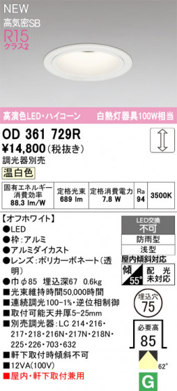 ODELIC �����ǥ�å� ������饤�� OD361729R �ᥤ��̿�